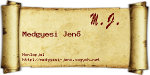 Medgyesi Jenő névjegykártya