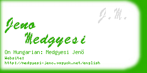 jeno medgyesi business card